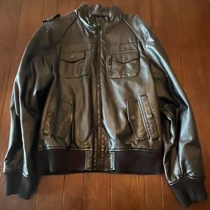 Men’s Decree Faux Leather Jacket Size L